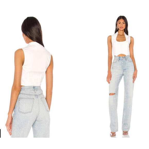 superdown Frasier Top in White Sleeveless M NWT $58 - Picture 3 of 7